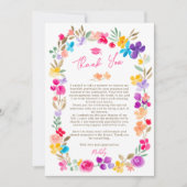 庭色彩の鮮やか野草牧草地 サンキューカード (正面)