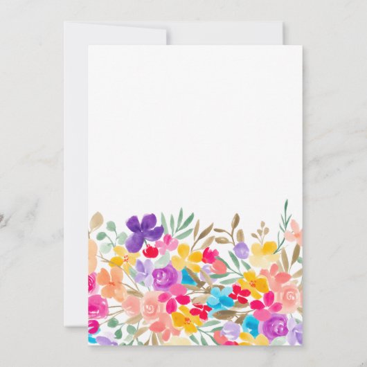 庭色彩の鮮やか野草牧草地 サンキューカード (裏面)