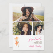 庭色彩の鮮やか野草牧草地 招待状 (裏面)