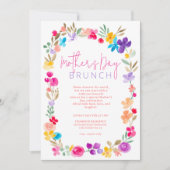 庭色彩の鮮やか野草牧草母の日 招待状 (正面)