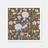 庭花収集油彩画 スタンダードカクテルナプキン (正面)
