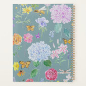 庭花油絵画効果ターコイズ プランナー手帳 (裏面)