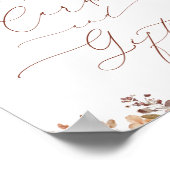 庭花赤ちゃんシャワーカードとギフトサイン ポスター (角)