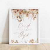 庭花赤ちゃんシャワーカードとギフトサイン ポスター