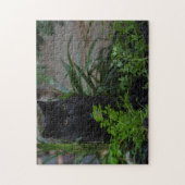 庭遊に黒猫252点 ジグソーパズル (縦)