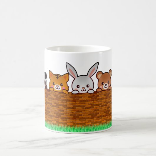 庭遊の不思議な動物 コーヒーマグカップ (中央)