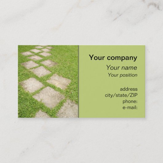 "庭道"の名刺 名刺 (正面)