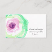 庭野菜キャベツハーブ水彩 名刺 (正面)