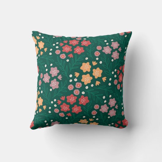 庭鮮やかの花 クッション (裏面)