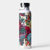 庭鮮やか開花カラフルヴィンテージ花 ウォーターボトル (右面)