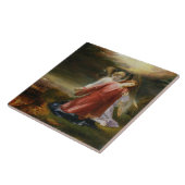 庭1858年の苦悶(パネルの油) タイル (側面)