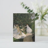 庭1866年のクロード・モネ|の女性 ポストカード (スタンド正面)