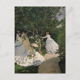 庭1866年のクロード・モネ の女性 ポストカード