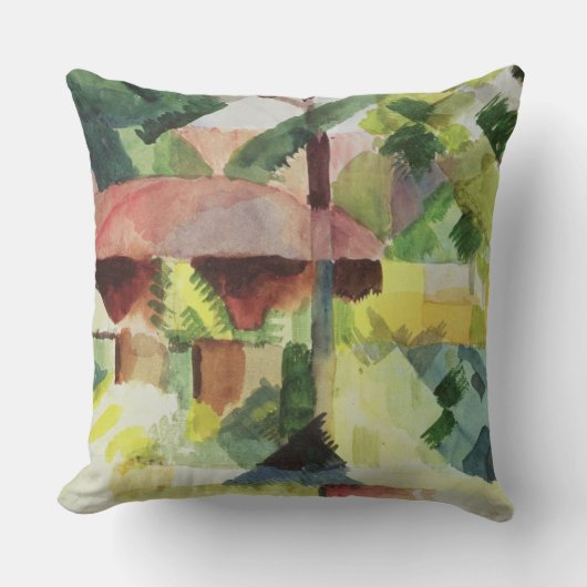 庭1914年(w/c紙で) クッション (正面)