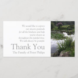 庭2の平和な池の悔やみや弔慰は2感謝していしています サンキューカード