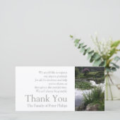 庭2の平和な池の悔やみや弔慰は2感謝していしています サンキューカード (スタンド正面)