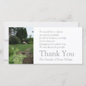 庭4の肘掛け椅子の悔やみや弔慰は2感謝していしています サンキューカード (正面)