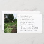 庭4の肘掛け椅子の悔やみや弔慰は2感謝していしています サンキューカード (正面/裏面)