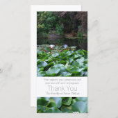 庭5のはす悔やみや弔慰は3感謝していしています サンキューカード (正面/裏面)