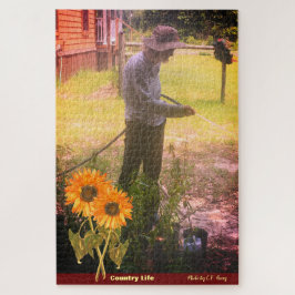 庭 – ポッティング植物/カントリーライフ – 植物 ジグソーパズル