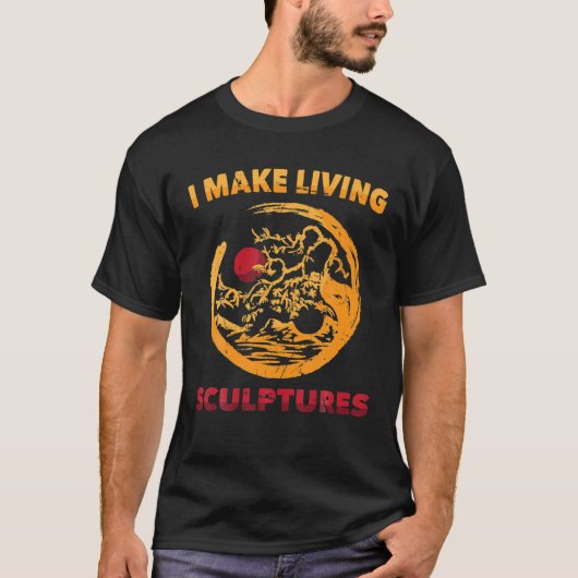 庭 – 私は生きた彫刻を作る – 平和 – 庭 Tシャツ (正面)