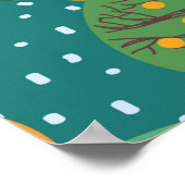 庭、農場、自然、田舎。ヴィンテージ ポスター (角)