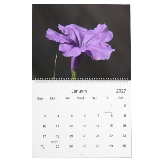 庭、2014の花のカレンダーの美しい カレンダー (1月 2027)