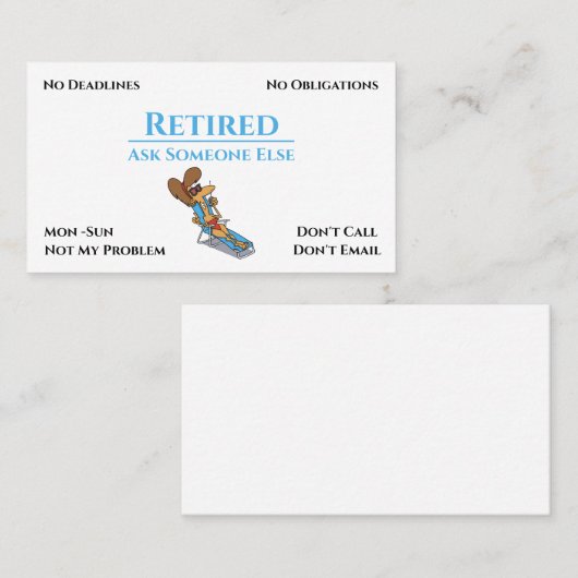 廃おもしろい業漫画の女性の退職 名刺 (正面/裏面)