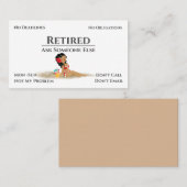 廃おもしろい業漫画の女性の退職 名刺 (正面/裏面)