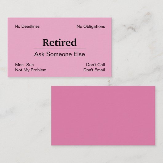 廃おもしろい業退職 名刺 (正面/裏面)