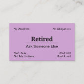 廃おもしろい業退職 名刺 (正面)