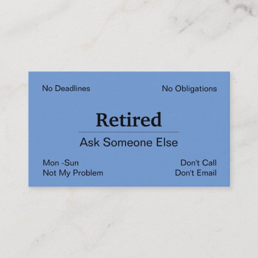 廃おもしろい業退職 名刺 (正面)