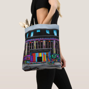 廃カラフル棄建物抽象芸術AIアート トートバッグ
