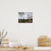 廃城と教会の風景 ポスター (キッチン)