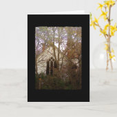 廃墟となった教会 カード (黄色い花)