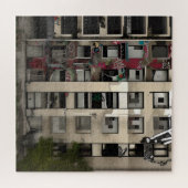 廃墟と崩壊する廃墟建物 ジグソーパズル (横)