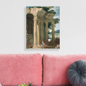 廃墟と羊飼いの風景 キャンバスプリント (インサイチュ (リビング))