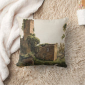 廃墟のある風景(古代の廃墟建物) クッション (ブランケット)