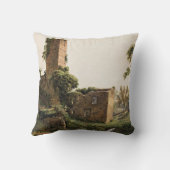 廃墟のある風景(古代の廃墟建物) クッション (裏面)