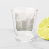 廃墟のある風景(古代の廃墟建物) ショットグラス (裏面)