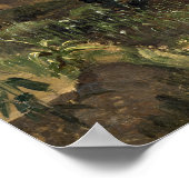 廃墟のある風景(古代の廃墟建物) ポスター (角)