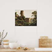 廃墟のある風景(古代の廃墟建物) ポスター (キッチン)