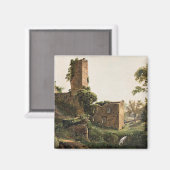 廃墟のある風景(古代の廃墟建物) マグネット (正面/裏面)