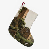 廃墟のある風景(古代の廃墟建物) ラージクリスマスストッキング (正面 (吊り時))