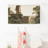 廃墟のある風景(古代の廃墟建物) 横断幕 (インサイチュ)