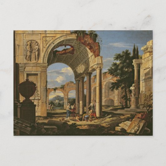 廃墟のある風景， 1673 ポストカード (正面)