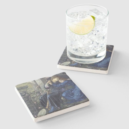 廃墟の中での愛(エドワード・バーン=ジョーンズ著) ストーンコースター (横)