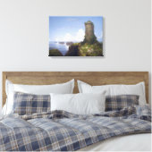 廃墟イタリアンとなった塔のある沿岸の風景 キャンバスプリント (インサイチュ (寝室))