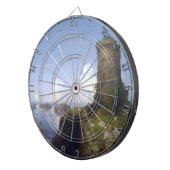 廃墟イタリアンとなった塔のある沿岸の風景 ダーツボード (正面右)