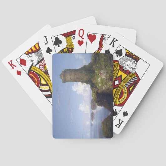 廃墟イタリアンとなった塔のある沿岸の風景 トランプ (裏面)